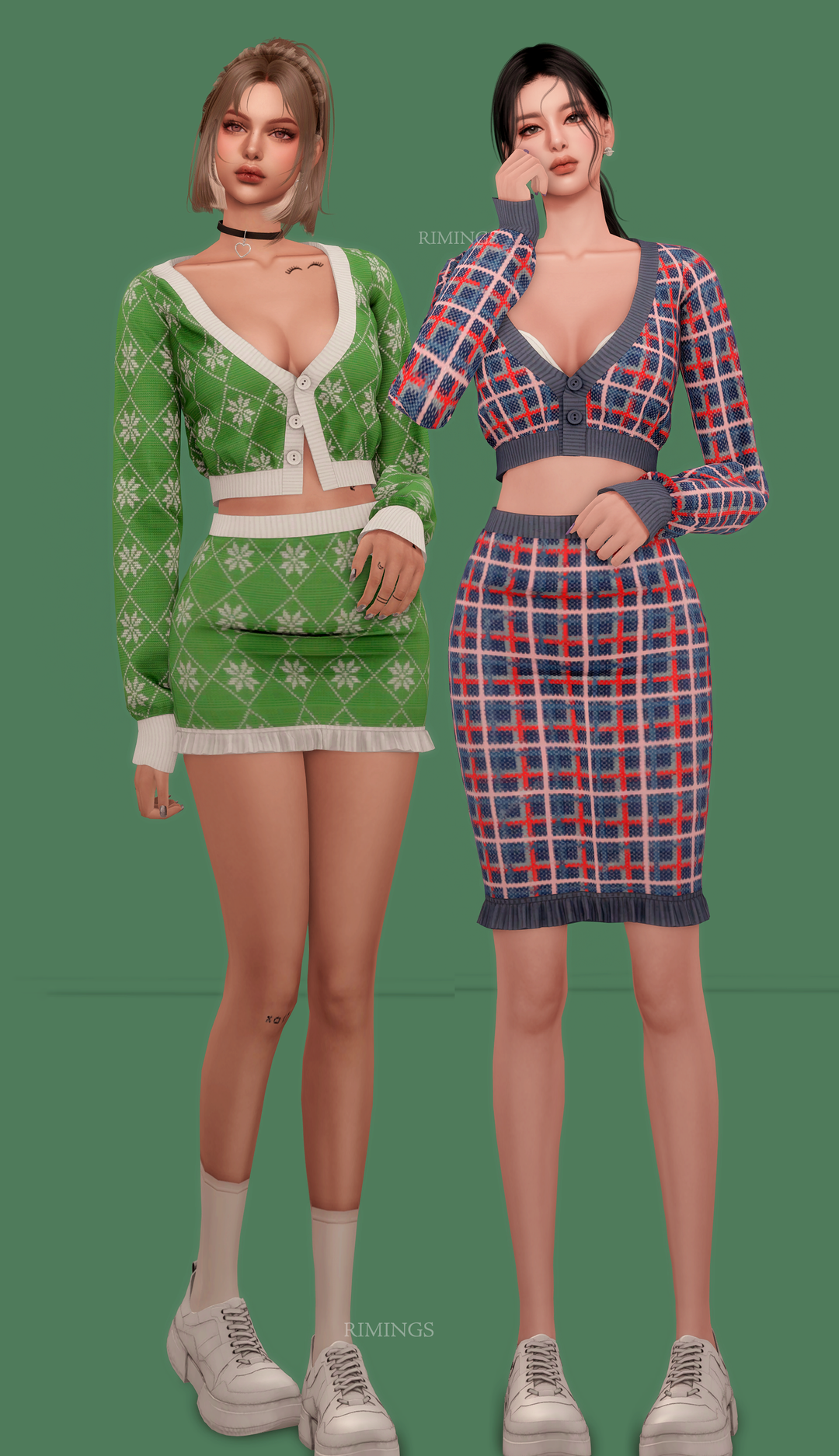 Галерея мода Вязаный сет Heart To Heart #2